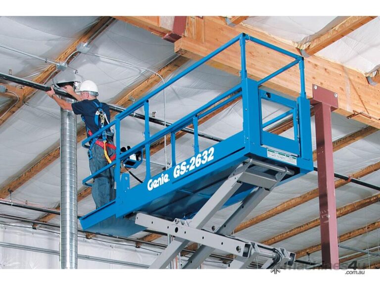 Genie GS-2632 26ft Narrow E-Drive Slab Scissor Lift, Excellent for Indoor & Outdoor Construction!